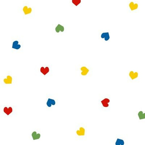 hearts rainbow valentines heart fabric hearts red yellow green blue hearts rainbow hearts cute