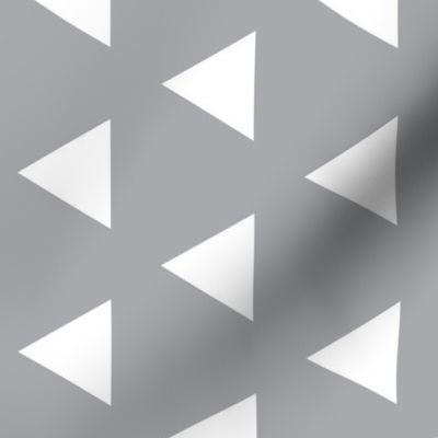 Rotated Grey with White Triangles - Grey Triangle