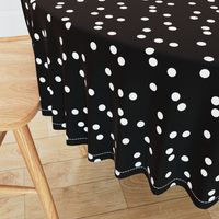 black white scattered polka dots