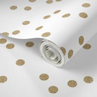 gold glitter scattered polka dots