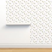 gold glitter scattered polka dots