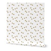 gold glitter scattered polka dots