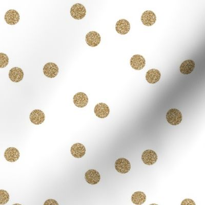 gold glitter scattered polka dots