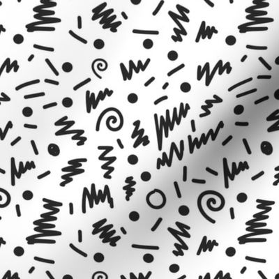 black and white rad memphis design minimal monochrome modern kids design