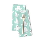 jellyfish happy design cute ocean creature in swedish pastel mint design