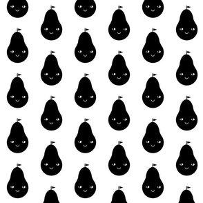 happy pear - black and white monochrome minimal design