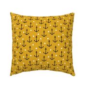 anchor tri goldenrod mustard triangle nautical summer kids boy girl gender neutral organic cotton knit for kids design nurseries leggings mocs cute fabric 