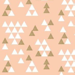 gold glitter blush triangle town