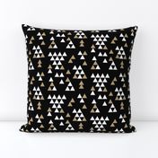 gold glitter black triangle town