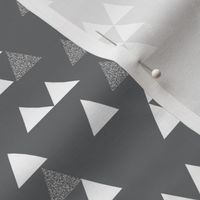 charcoal silver glitter triangle town