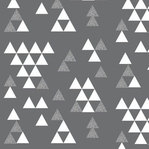 charcoal silver glitter triangle town