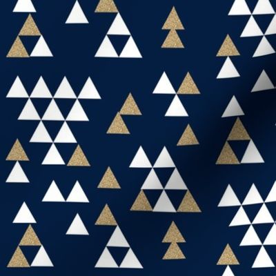 gold glitter navy triangle town