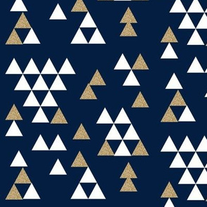 gold glitter navy triangle town