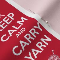 Keep Calm Carry Yarn Knitting - red  solid