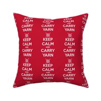 Keep Calm Carry Yarn Knitting - red  solid