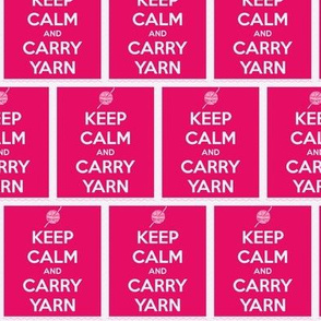 Keep Calm Carry Yarn Crochet - watermelon panel
