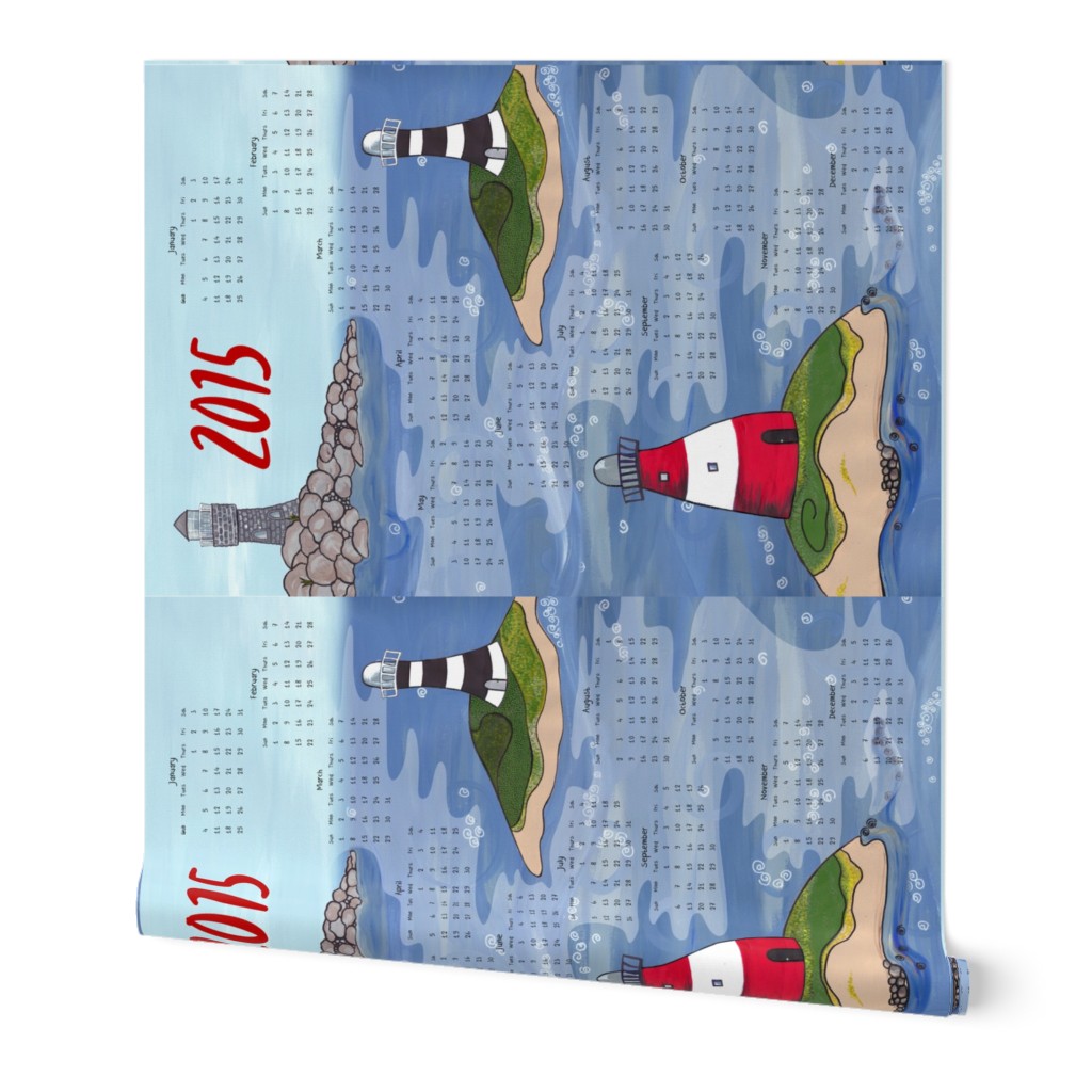 I want to marry a lighthouse keeper - 2015 Calendar Tea towel