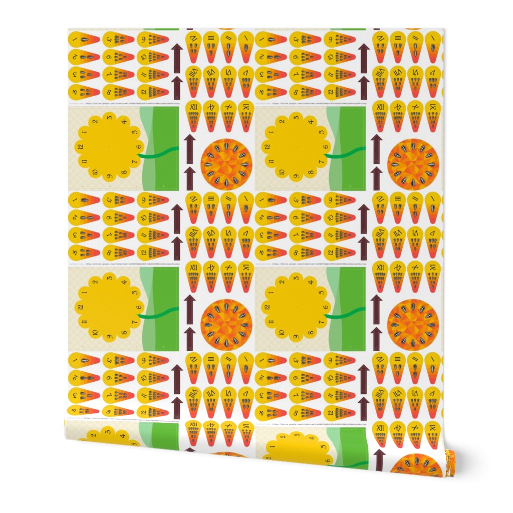 Sunflower clock for kids