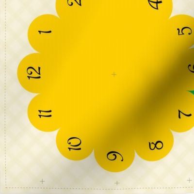 Sunflower clock for kids