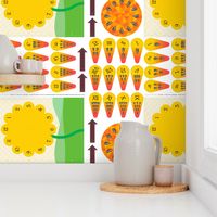 Sunflower clock for kids