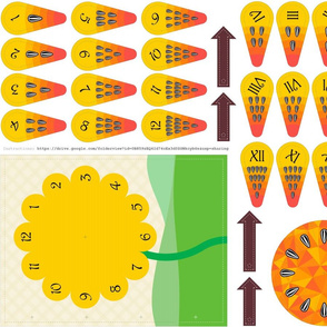 Sunflower clock for kids