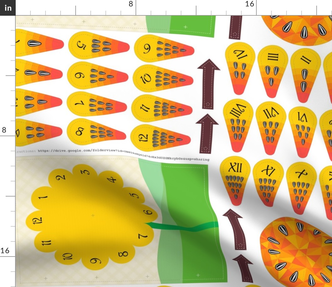 Sunflower clock for kids