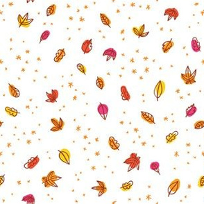 Autumn leaves and stardust pattern