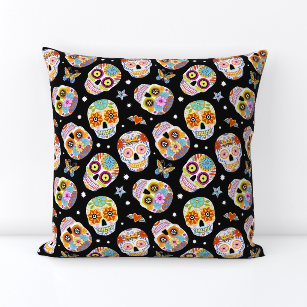 Sugar Skulls / Black / Large Scale