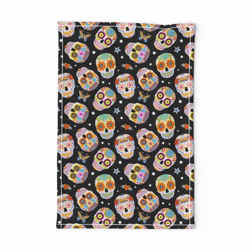 Sugar Skulls / Black / Large Scale