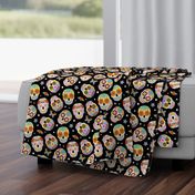 Sugar Skulls / Black / Large Scale