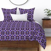 Bright Purple Blue and Black Kaleidoscope Large