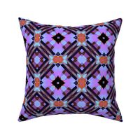 Bright Purple Blue and Black Kaleidoscope Large