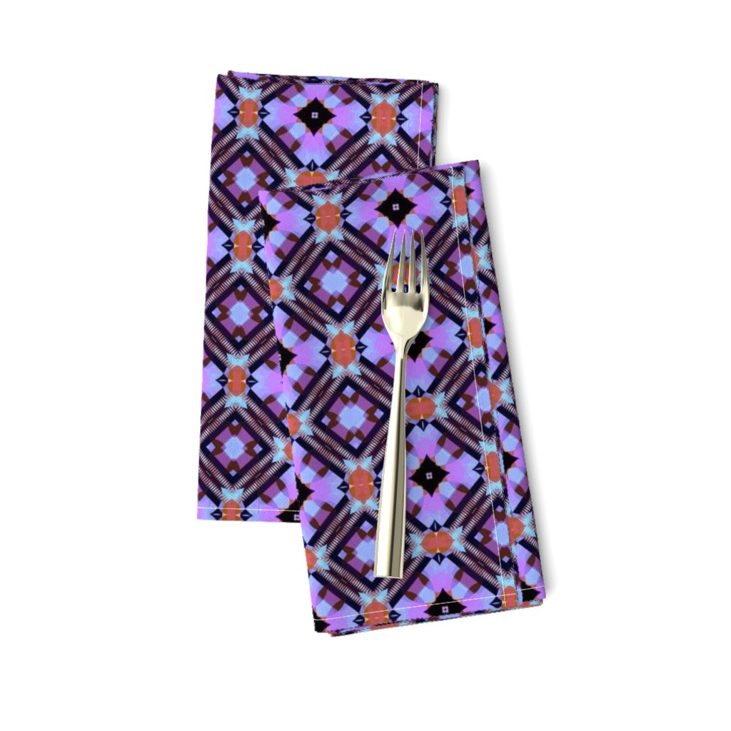 Bright Purple Blue and Black Kaleidoscope Small