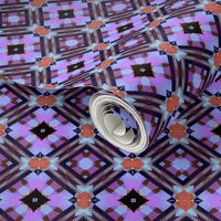 Bright Purple Blue and Black Kaleidoscope Small