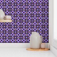 Bright Purple Blue and Black Kaleidoscope Small