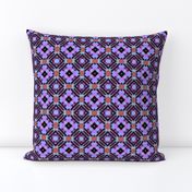 Bright Purple Blue and Black Kaleidoscope Small