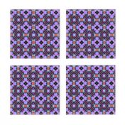 Bright Purple Blue and Black Kaleidoscope Small