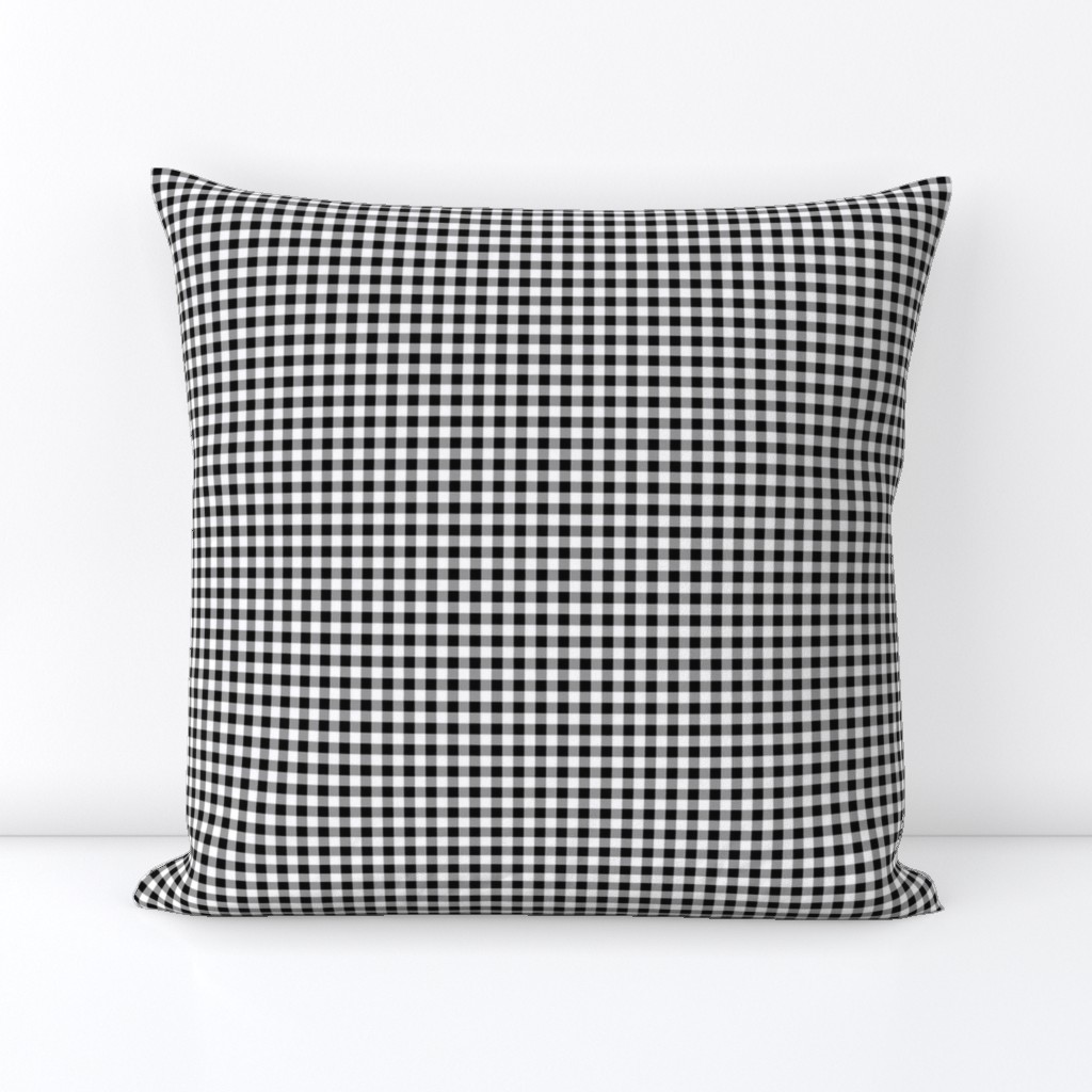 Gingham ~ Black and White and Grey All Over ~ Small