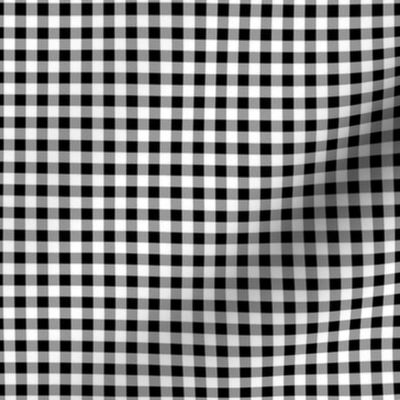 Gingham ~ Black and White and Grey All Over ~ Small