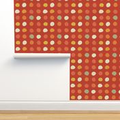Large Dots- tomato red