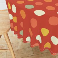 Large Dots- tomato red