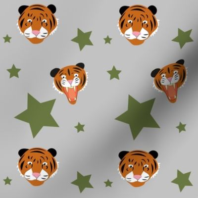 Tigers and stars grey