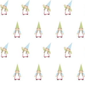 Woodland Gnomes on White - Girls