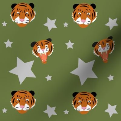 Tigers and stars green