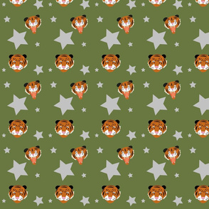 Tigers and stars green