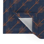 Flying arrows in Navy and Orange