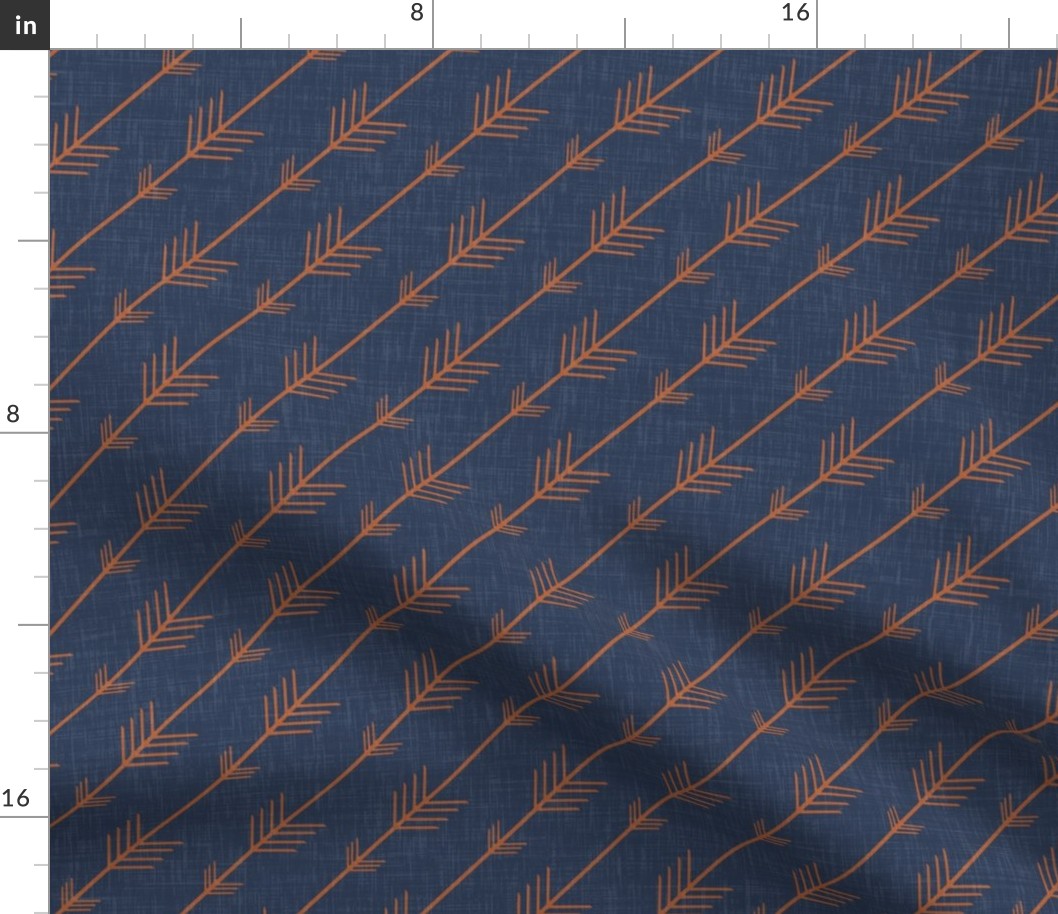 Flying arrows in Navy and Orange