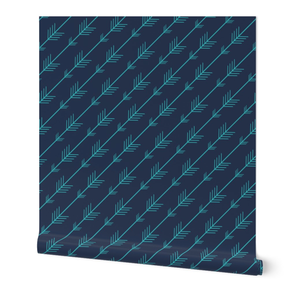 Flying arrows in Navy and Aqua