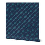 Flying arrows in Navy and Aqua