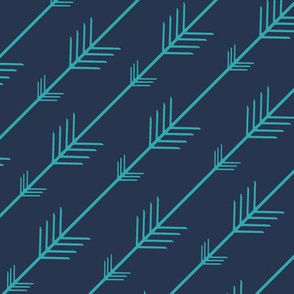 Flying arrows in Navy and Aqua